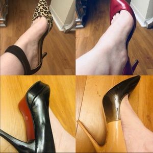 4 pairs of pumps two never worn 2 gently worn.